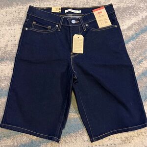 Levi's Size 28 Dark Blue Bermuda Jean Shorts